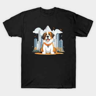 Saint-Bernard Dog Pet Animal Beauty Nature City Discovery T-Shirt